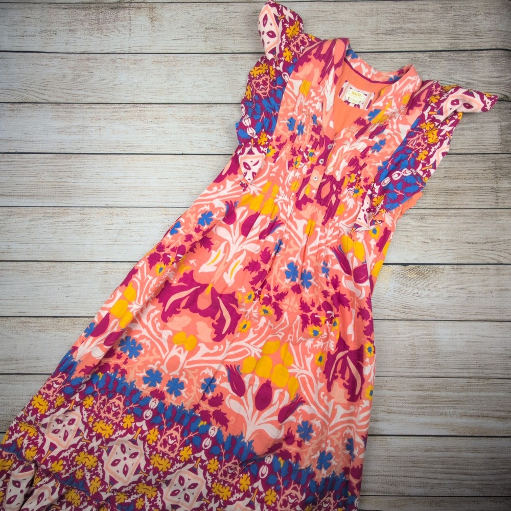 Maeve‎ by Anthropologie the Cassandra Floral Print Maxi Dress Flutter XXS